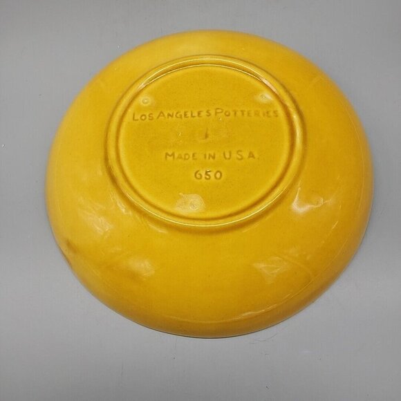 Vintage Los Angeles Potteries Crepe Batter Recipe Bowl Cottage Country Pottery - Picture 5 of 6